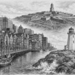 Illustration of Halifax seen on a cruise day
