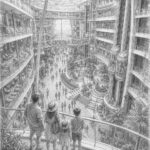 Illustration of Carnival Celebration at the pier with travelers looking up at the ship