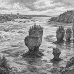 Illustration of the Bay of Fundy tides at Saint John on a Norwegian Escape cruise